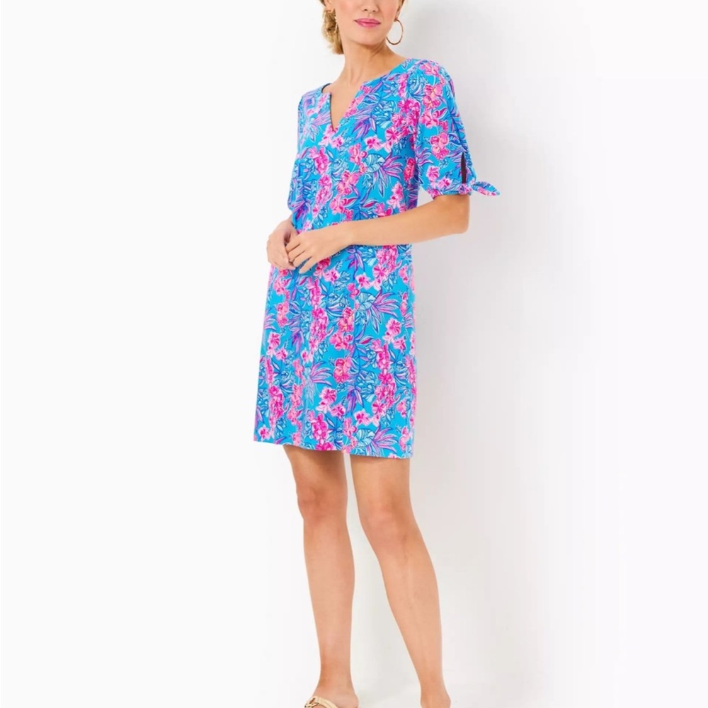 NWT Lilly Pulitzer Women’s Easley T-shirt dress - Cumulus Blue Orchid Oasis 🌺